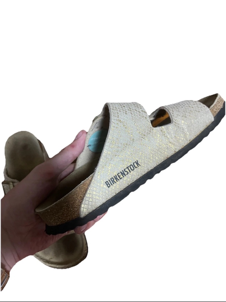 Birkenstock Arizona Shiny Python Eggshell Sandals - Size 37 (Us Women’s 6-6.5) — image 3 of 7